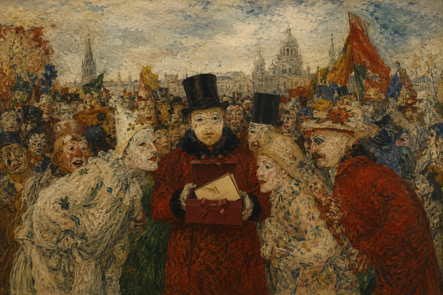 Feestelijk schilderij met een museumpas als cadeau
